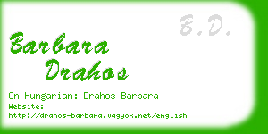 barbara drahos business card